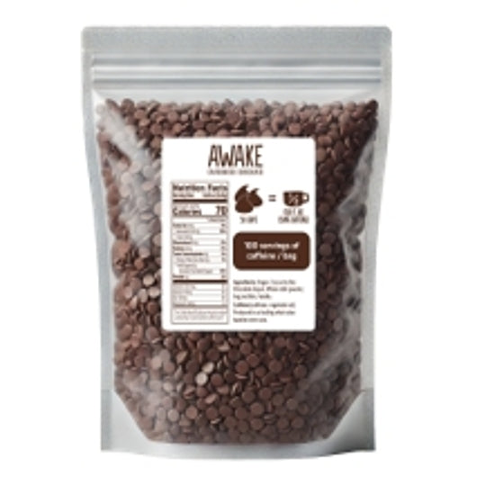 Awake Caffeinated Chocolate Milk Chocolate Baking Chips, 1 x 10 lb Case - Pantry Ingredients - image 2