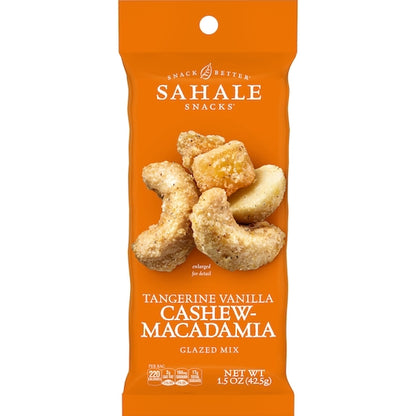 Sahale CASHEW TANGERINE VANILLA MACADAMIA GLAZED, 18 x 1.5 oz Case - DOT product image 2