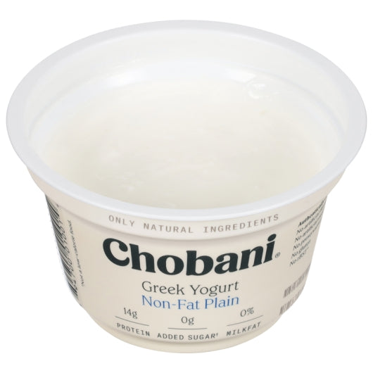 Chobani Plain Non Fat Greek Yogurt Greek Yogurt, 12 x 5.3 oz Case - DOT product image 2