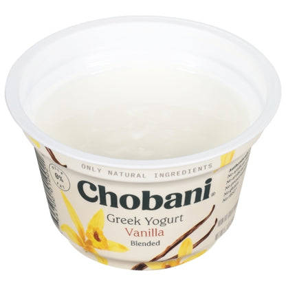 Chobani Vanilla Non Fat Greek Yogurt, 12 x 5.3 oz Case - DOT product image 3
