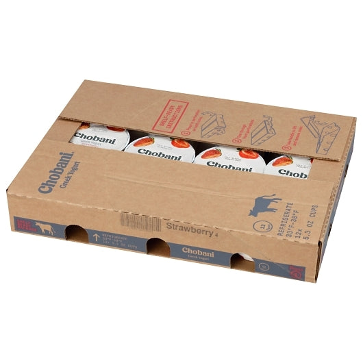 Chobani Non Fat Strawberry Greek Yogurt, 12 x 5.3 oz Case - DOT product image 5