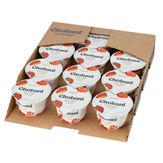 Chobani Non Fat Strawberry Greek Yogurt, 12 x 5.3 oz Case - DOT product image 4
