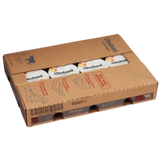 Chobani Non Fat Peach Greek Yogurt, 12 x 5.3 oz Case - DOT product image 5