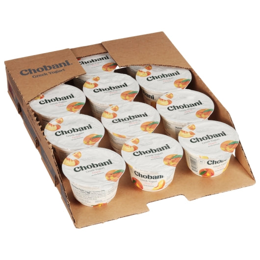 Chobani Non Fat Peach Greek Yogurt, 12 x 5.3 oz Case - DOT product image 4