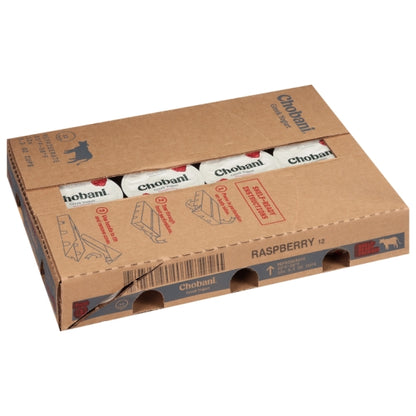 Chobani Non Fat Raspberry Greek Yogurt, 12 x 5.3 oz Case - DOT product image 4