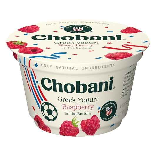 Chobani Non Fat Raspberry Greek Yogurt, 12 x 5.3 oz Case - DOT product image 7