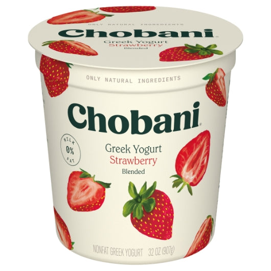 Chobani Non-Fat Strawberry Greek Yogurt, 6 x 32 oz Case - DOT product image 2
