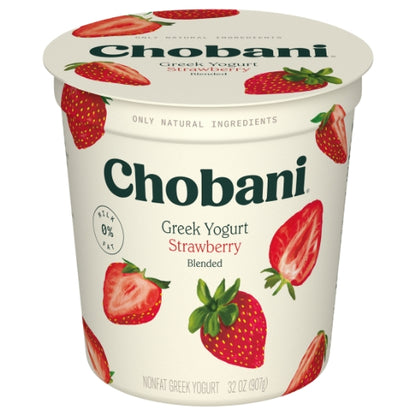 Chobani Non-Fat Strawberry Greek Yogurt, 6 x 32 oz Case - DOT product image 2
