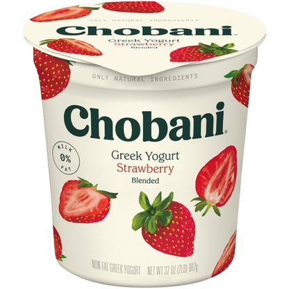 Chobani Non-Fat Strawberry Greek Yogurt, 6 x 32 oz Case - DOT product image 7