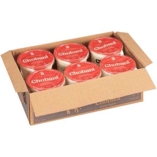 Chobani Whole Fat Plain Greek Yogurt, 6 x 32 oz Case - DOT product image 5