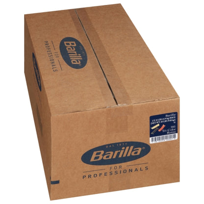 Barilla Tri-Color Rotini Bulk, 2 x 160 oz Case - GS1 closed shipping case image