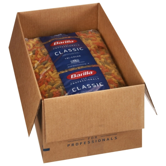 Barilla Tri-Color Rotini Bulk, 2 x 160 oz Case - GS1 open-case image
