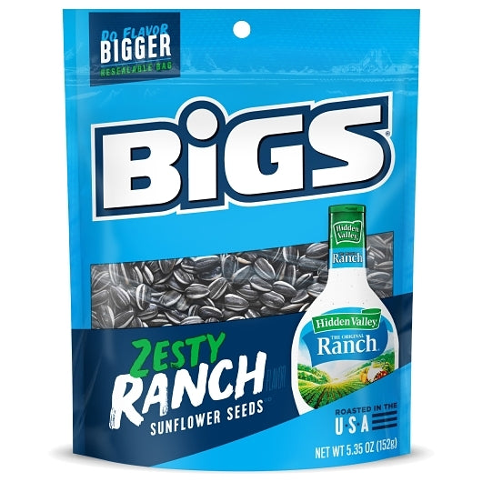 Bigs Hidden Valley Ranch Shelled Sunflower Seeds, 12 x 5.35 oz Case - DOT product image 2