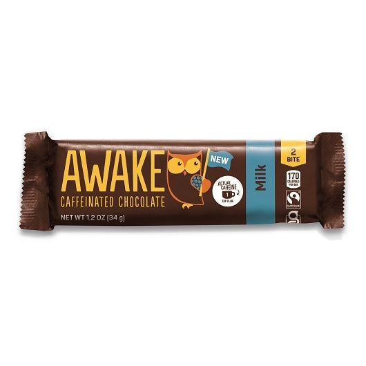 Awake Caffeinated Chocolate Milk Chocolate Bars with Caddy, 6 x 20 x 1.2 oz Case - Candy & Confections - image 2