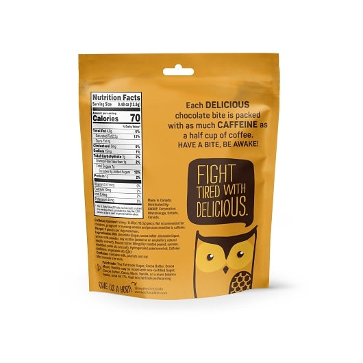 Awake Caffeinated Chocolate Peanut Butter Milk Chocolate Bites, 10 x 8 ct Case - Candy & Confections