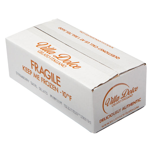 Villa Dolce WILD STRAWBERRY SWIRL GELATO, 1 x 5 LT Case - GS1 closed shipping case image