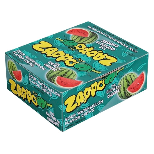 Zappo Candy Sour Watermelon Chews, 12 x 30 x 1 oz Case - Candy & Confections