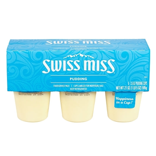 Swiss Miss Pudding Vanilla, 8 x 3.5 oz Case - Bakery & Desserts