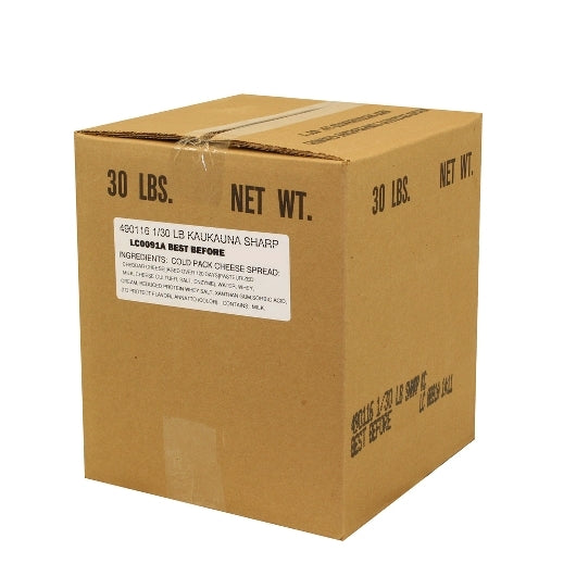 Kaukauna Sharp Cheddar Cheese, 1 x 30 lb Case - DOT product image 4
