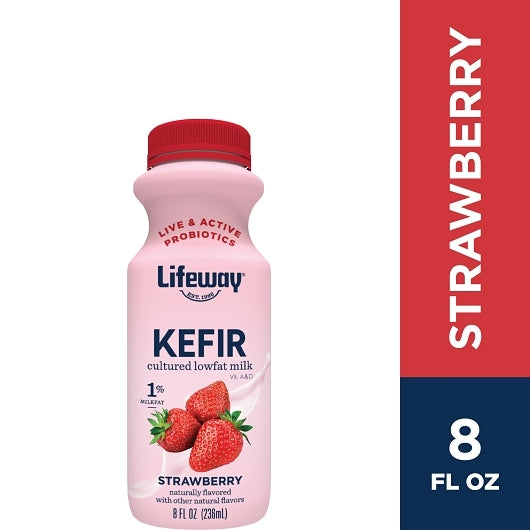 Lifeway KEFIR STRAWBERRY LOW FAT YOGURT LIKE, 6 x 8 fl oz Case - DOT product image 2