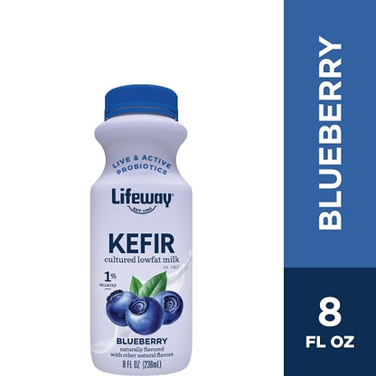 Lifeway KEFIR BLUEBERRY LOW FAT YOGURT LIKE, 6 x 8 fl oz Case - DOT product image 2