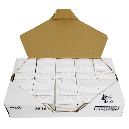 NCCO National Checking WaitRpad 3.5 Inch X 5.125 Inch 13 Line White 1 Part Guest Check, 100 per Pad, 1 x 10000 each Case - DOT product image 6