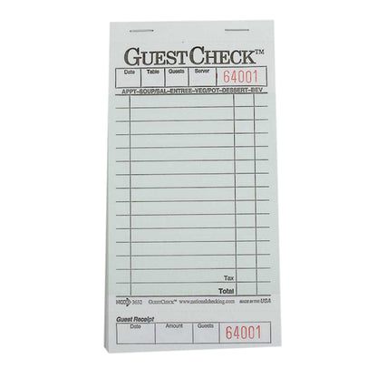 NCCO National Checking Guest Check Board, 1 x 2500 each Case - Guest Checks & Register Rolls