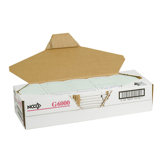 NCCO National Checking Company 2 Part 16 Line Carbon Green Guest Check, 1 x 2500 each Case - DOT product image 5