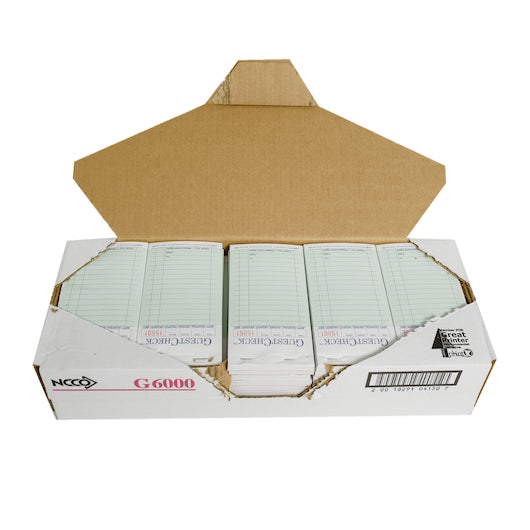 NCCO National Checking Company 2 Part 16 Line Carbon Green Guest Check, 1 x 2500 each Case - DOT product image 6