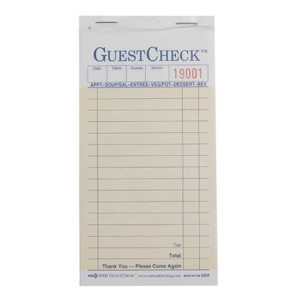 National Checking Guest National Checking 3.5 Inch X 6.75 Inch 2 Part Interleaving Carbon Salmon Tint 13 Line Guest