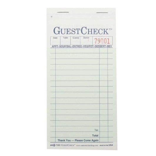 Two-Part Carbonless Guestcheck Pad, 3 1/2 X 6 3/4, 50 Sets/book, - DOT product image 1
