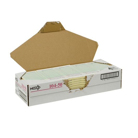 National Checking Guest National Checking 3.5 Inch X 6.75 Inch 2 Part Green Carbon 16 Line Guest Check, 1 x 2500 each - DOT product image 5