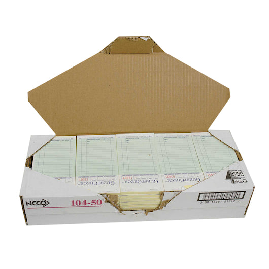 National Checking Guest National Checking 3.5 Inch X 6.75 Inch 2 Part Green Carbon 16 Line Guest Check, 1 x 2500 each - DOT product image 6