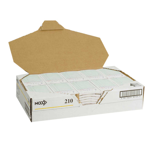 NCCO National Checking 3.5 Inch X 5.5 Inch 1 Part Green 13 Line Guest Check, 100 per Book, 1 x 10000 each Case - DOT product image 5