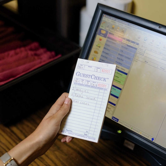 NCCO National Checking Guest Check 1 Part Green 17 Line, 50 x 100 SH Case - DOT product image 4