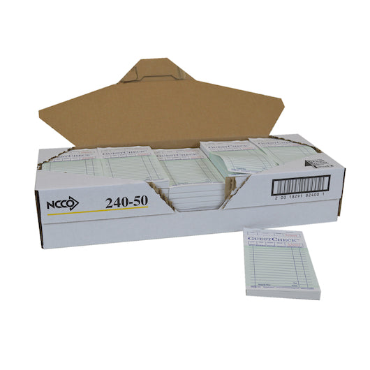 NCCO National Checking Guest Check 1 Part Green 17 Line, 50 x 100 SH Case - DOT product image 7