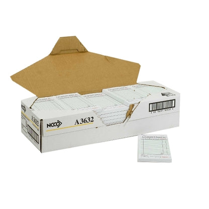 NCCO National Checking 3.5 Inch X 6.75 Inch 1 Part Green 15 Line Guest Check, 1 x 2500 each Case - Alternate product angle or state