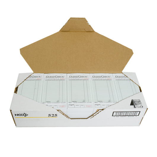 National Checking Company 1 Part 18 Line Green Guest Check, 50 x 50 SH Case - DOT product image 5