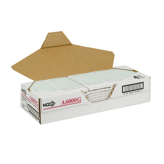 NCCO National Checking 3.5 Inch X 6.75 Inch 2 Part Carbon Green 17 Line Guest Check, 1 x 2500 each Case - DOT product image 4