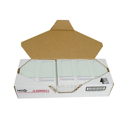 NCCO National Checking 3.5 Inch X 6.75 Inch 2 Part Carbon Green 17 Line Guest Check, 1 x 2500 each Case - DOT product image 5