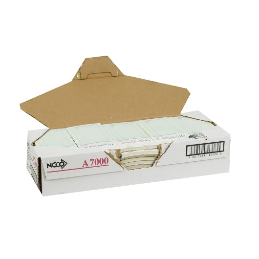 National Checking 3.5 Inch X 6.75 Inch 2 Part Carbonless Green Guest Check, 1 x 2500 each Case - DOT product image 3