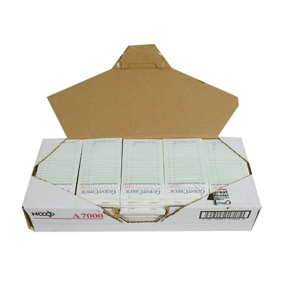 National Checking 3.5 Inch X 6.75 Inch 2 Part Carbonless Green Guest Check, 1 x 2500 each Case - DOT product image 4