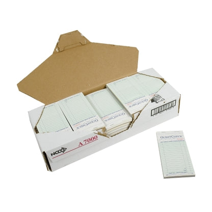 National Checking 3.5 Inch X 6.75 Inch 2 Part Carbonless Green Guest Check, 1 x 2500 each Case - DOT product image 6