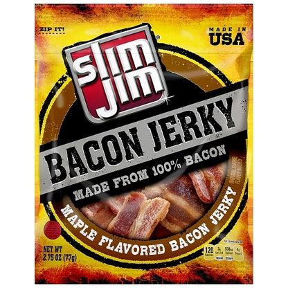 Slim Jim Maple Bacon Jerky, 8 x 2.75 oz Case - DOT product image 2