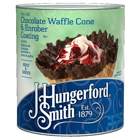 J. Hungerford Smith Chocolate Waffle Cone Enrober, 3 x 123 oz Case - Breakfast Foods - image 2