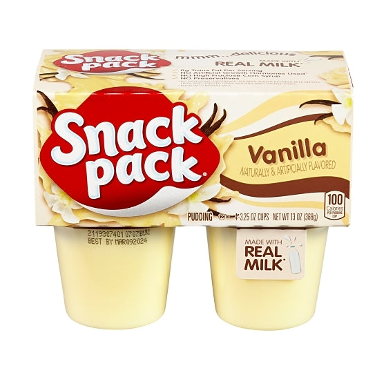 Snack Pack Snack Pak Vanilla Pudding, 12 x 13 oz Case - DOT product image 2