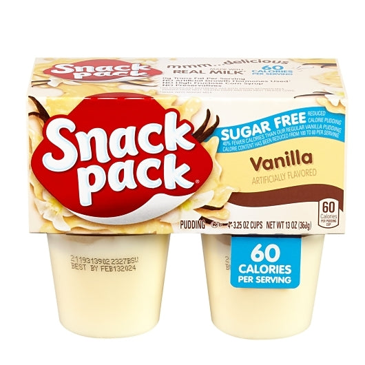 Snack Pack Sugar Free Vanilla, 12 x 13 oz Case - DOT product image 2