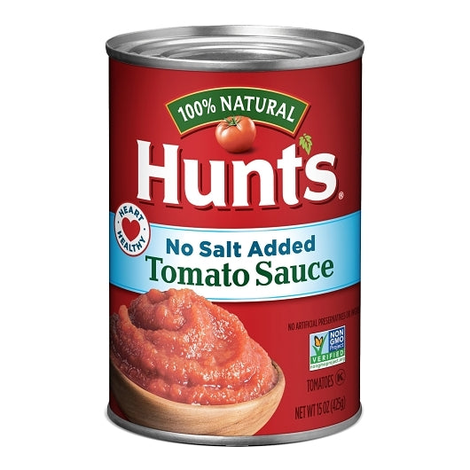 Hunt's No Salt Added Tomato Sauce, 12 x 15 oz Case - Condiments & Sauces - image 2