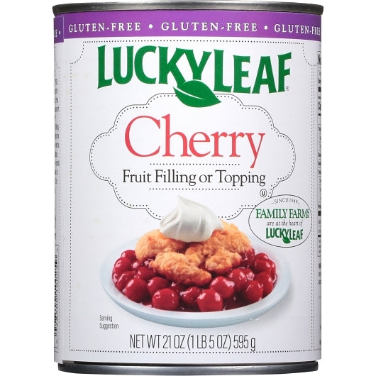Lucky Leaf Cherry Fruit Pie Filling & Topping Can, 8 x 21 oz Case - Bakery & Desserts - image 2