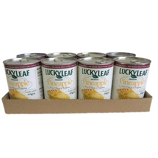 Lucky Leaf Canned Premium Pineapple Pie Filling, 8 x 21 oz Case - DOT product image 4